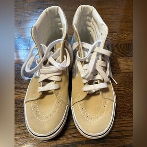 vans sk8 hi tan sneakers